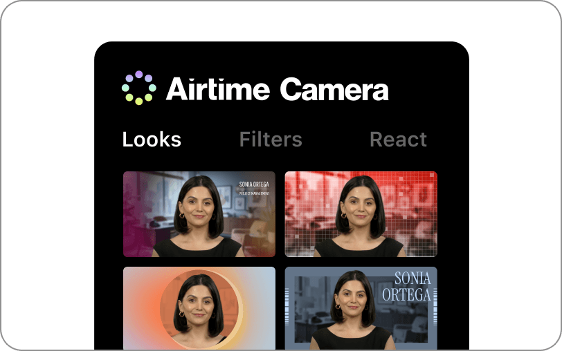 Looks tab from Airtime Camera