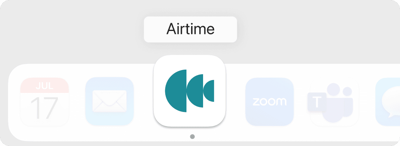The Airtime app icon, as seen in a Mac's dock. 